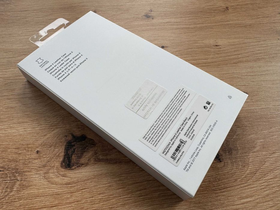 Etui Apple iPhone X Leather Case Black [NOWE | PEŁEN ZESTAW]