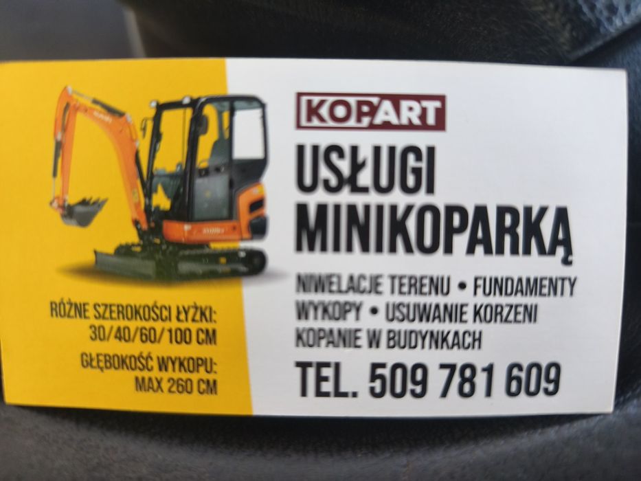 Usługi minikoparka