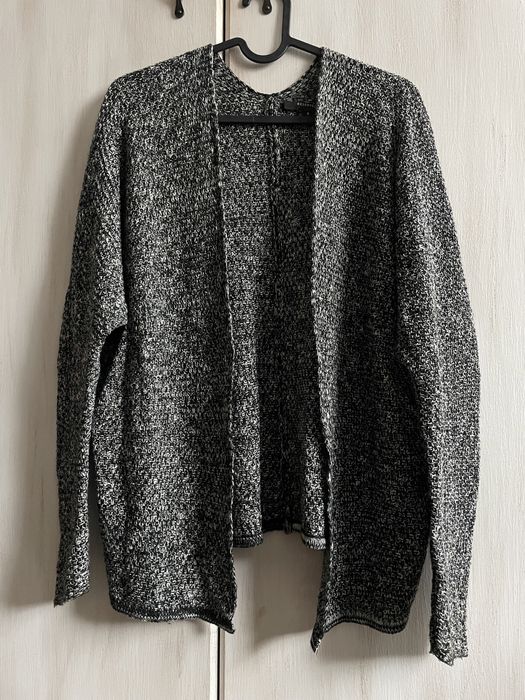 Damski szaro-biały kardigan