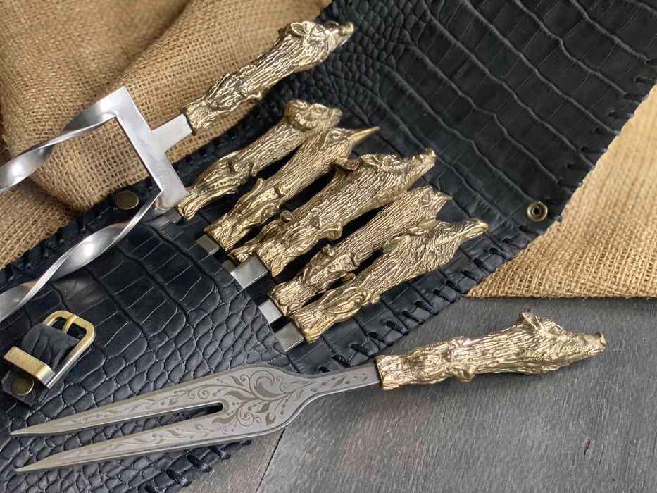 Подарок мужчине, охотнику, отцу, мужу. Шампура Трофей. Премиум класса.