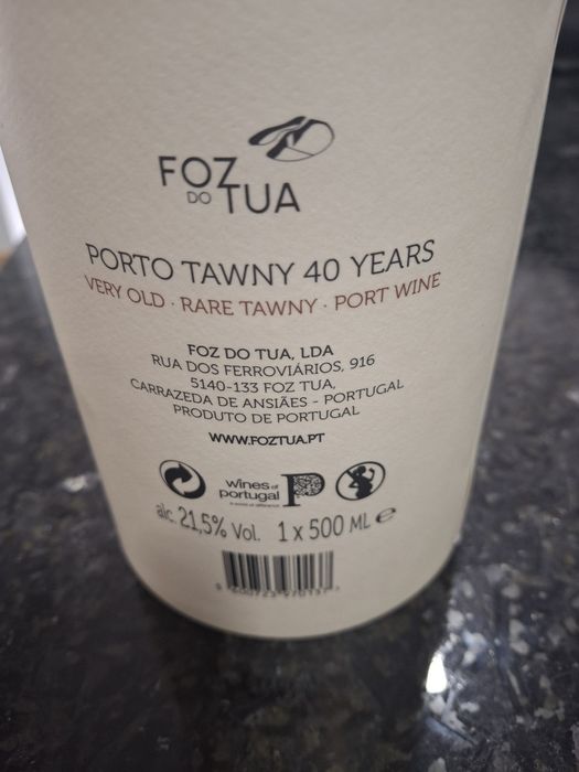 Gatrafa vinho do Porto 40 anos Foz Tua