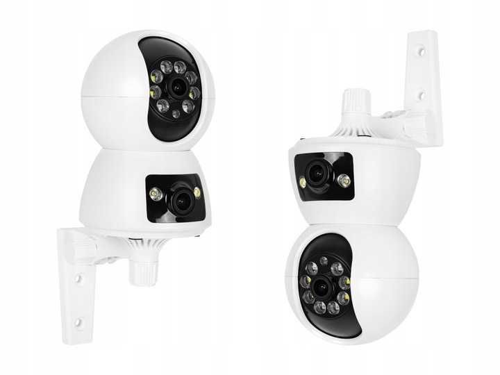 KAMERA Wewnętrzna PTZ podgląd na żywo niania obrotowa dwa obiektywy