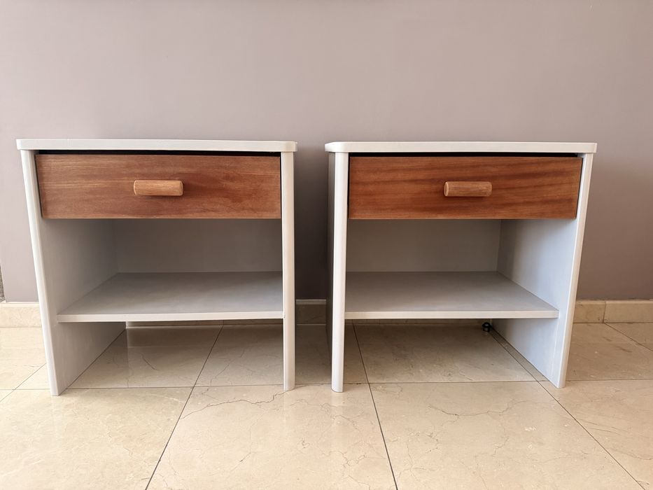 Conjunto mesas de cabeceira Mid century