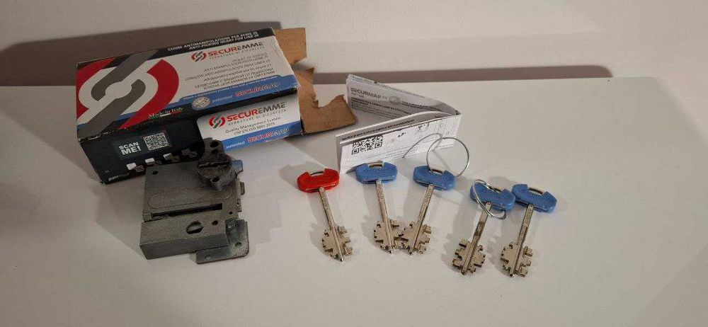 Segredo de fechadura Securemme a funcionar (5 chaves originais)