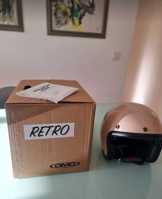 DMD capacete retro cipria M
