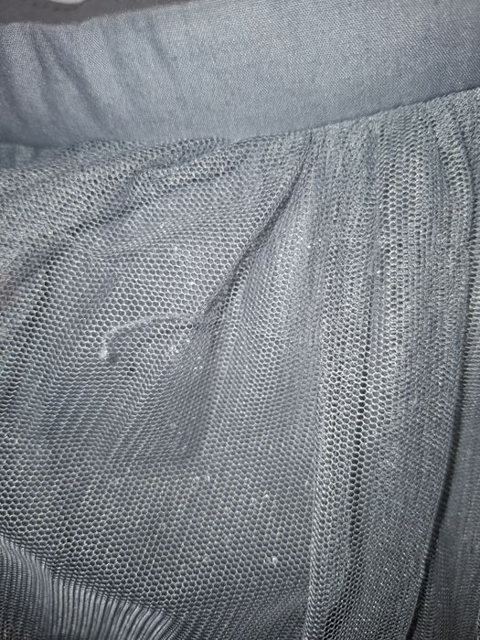 Tiulowa szara spódniczka