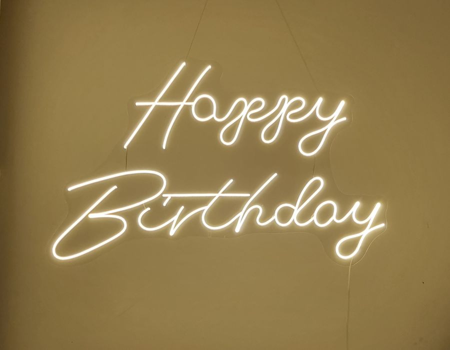 Napis ledowy neon Happy Birthday led flex ledon urodziny