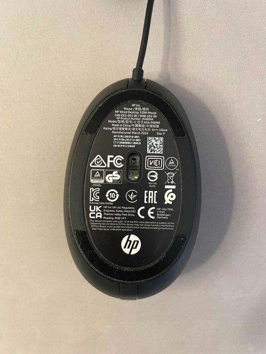 Mysz przewodowa HP Wired Desktop 320M 9VA80AA USB
