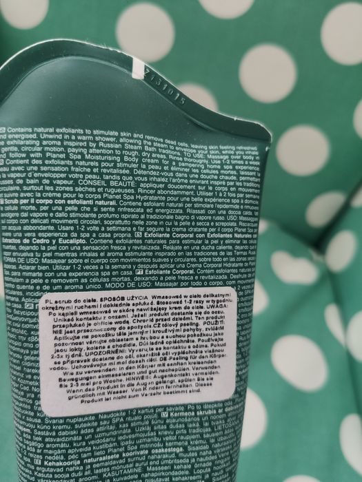 Avon SPA scrub peeling do ciała eukaliptus cedr