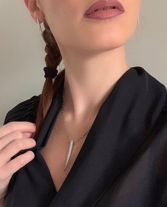 Sif Jacobs срібна цепочка з кулоном, цирконій