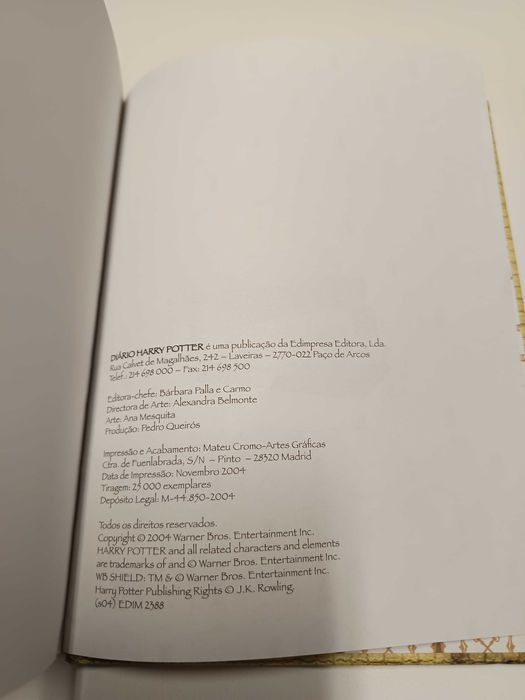 Diário Secreto Harry Potter e o Prisioneiro de Azkaban