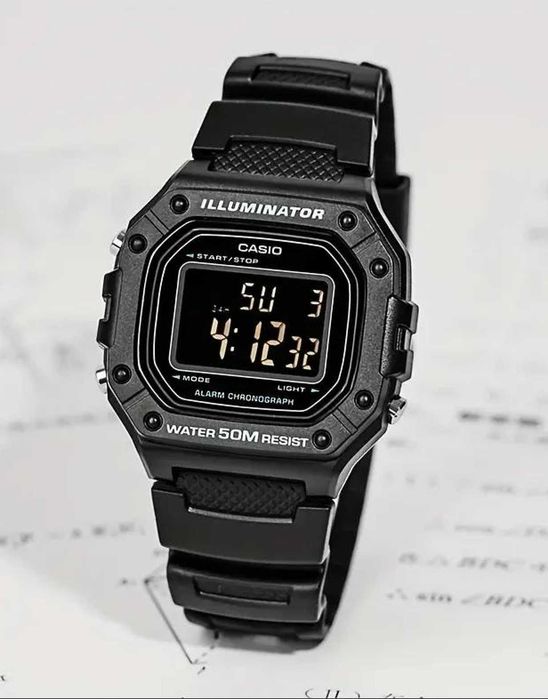 Часы Casio Illuminator W-218H-1B | WR50 | Black | Casio Edifice | g-shock