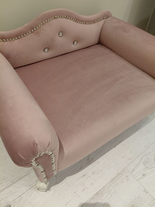 Legowisko dla psa stylowe pudrowy róż