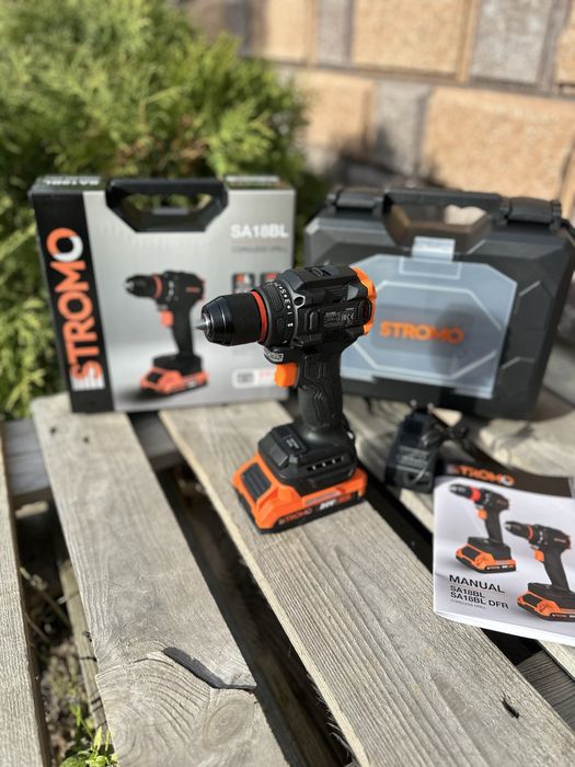 Акумуляторний безщітковий шуруповерт STROMO SA 18Bl New