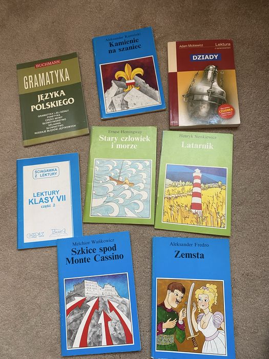 Zemsta, Latarnik, Stary człowiek i morze  , Dziady ,Kamienie na szanie