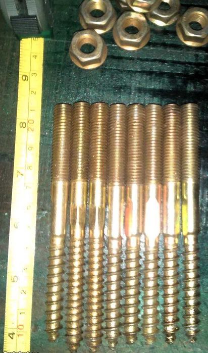 8 Parafusos Cavilha Porca 10mm e Rosca Bucha