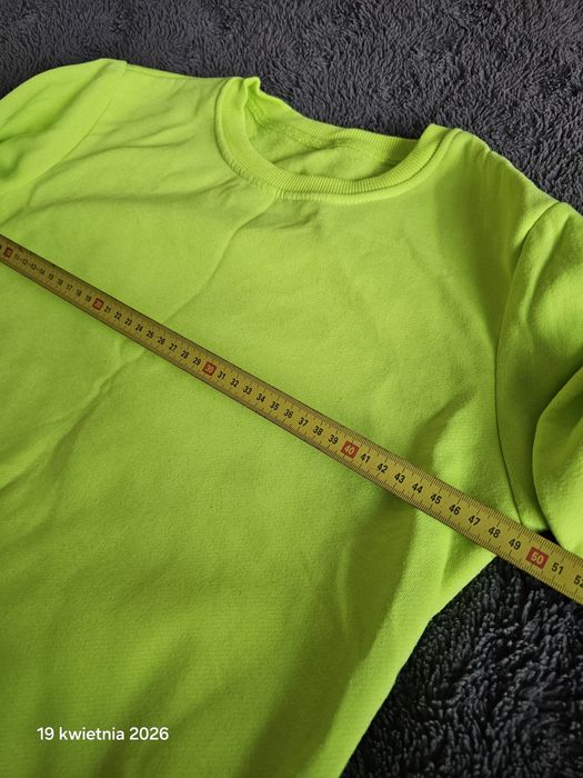 Dres komplet zestaw limonowy neonowy S