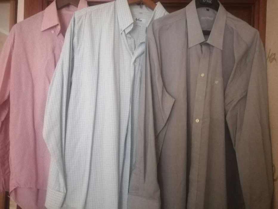Чоловічі бавовняні фірмові сорочки великого розміру і зросту.