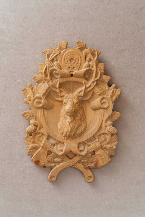 Obraz płaskorzeźba, obraz drewno, Lew, Jeleń, Niedźwiedź, Wilk, Bizon