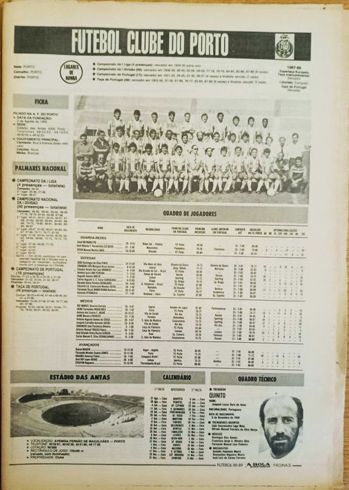 Cadernos de A Bola Nº 17 - Época 1988-89