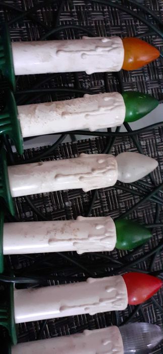 Lampki choinkowe swieczki z PRL -u