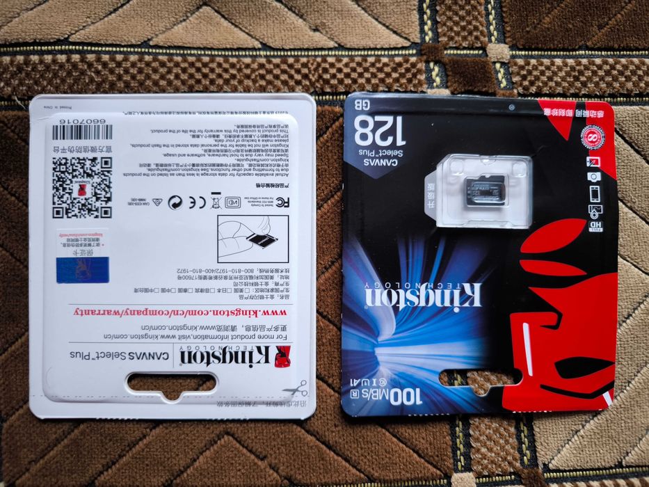 карта памяти Kingston Canvas 128 Гб