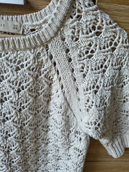 Letni ażurowy sweterek sweter swetr Zara