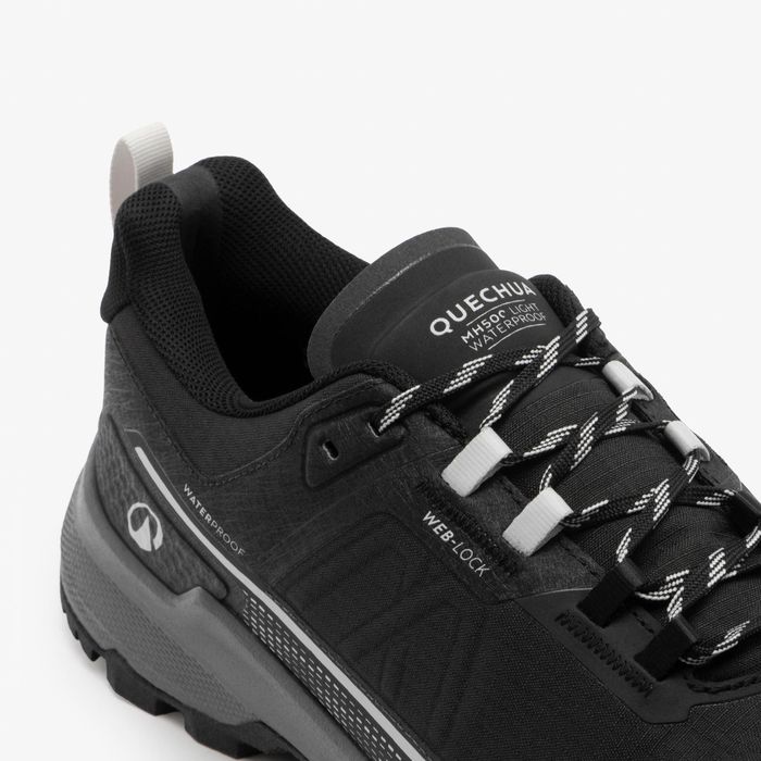 Calçado Impermeável de Caminhada Homem MH500 Light Preto