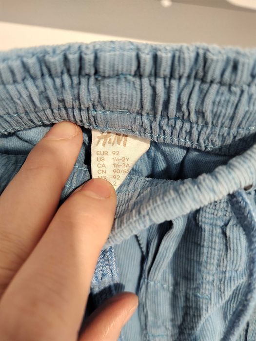 Ocieplane spodnie sztruksowe dla chłopca