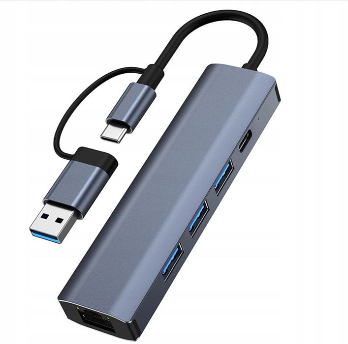 Adapter USB 3.0 typu C na Ethernet Adapter sieciowy Gigabit Ethernet L