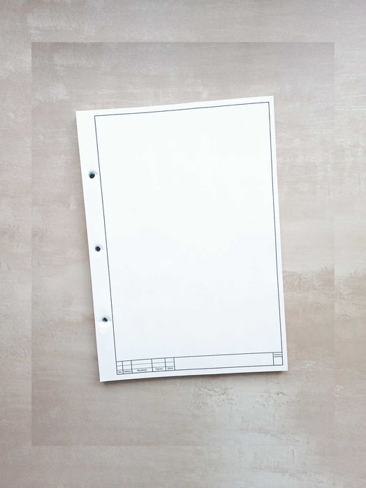 Папір для креслення зі штампом ф.А4 (210х297) бумага для черчения