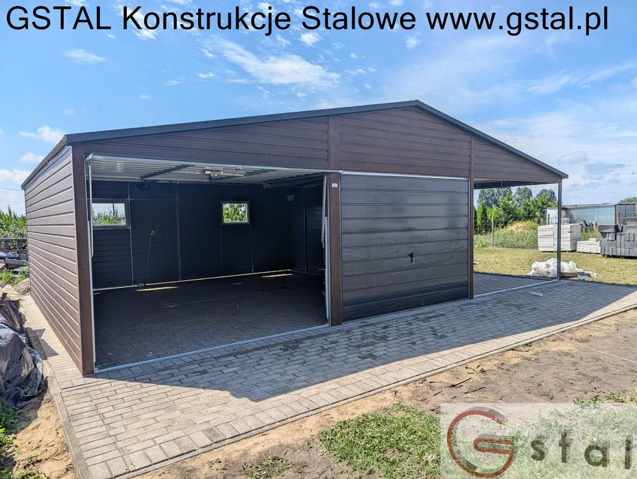 garaż domek na wymiar producent 6x6 3x5 4x6 9x6 6x5 profil ocynkowany