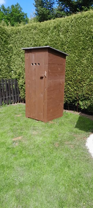 Toaleta wc drewniana Działka Budowa