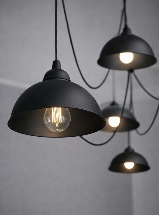 Люстра «Павук» Loft — 5 плафонів, дроти 2 м