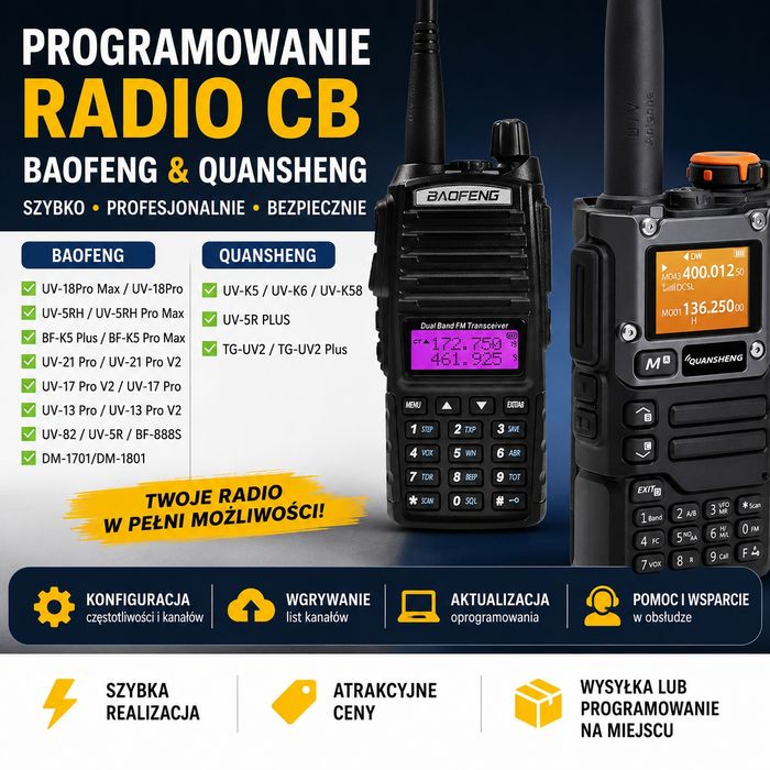 Programowanie radia cb beofeng I quansheng