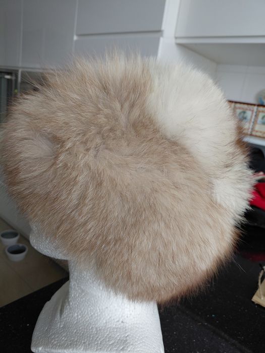 Czapka naturalna futerko vintage