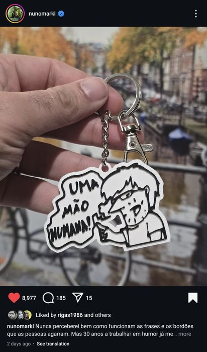 Porta-chaves "Uma Mão Humana" Nuno Markl Radio Comercial