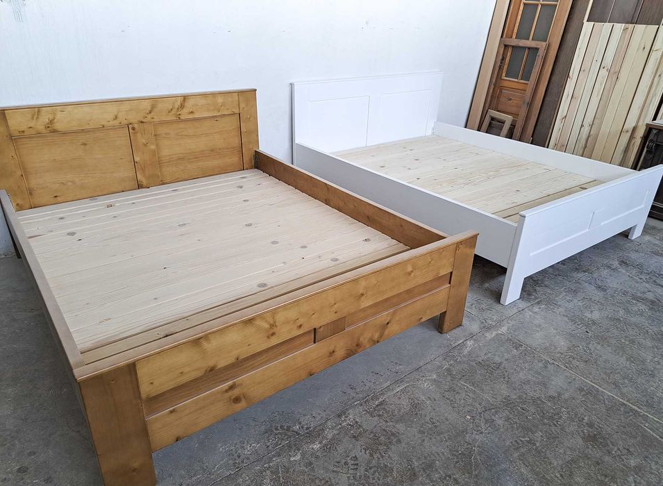 Łóżko drewniane dębowe jesionowe masywne lite drewno taborety stołki