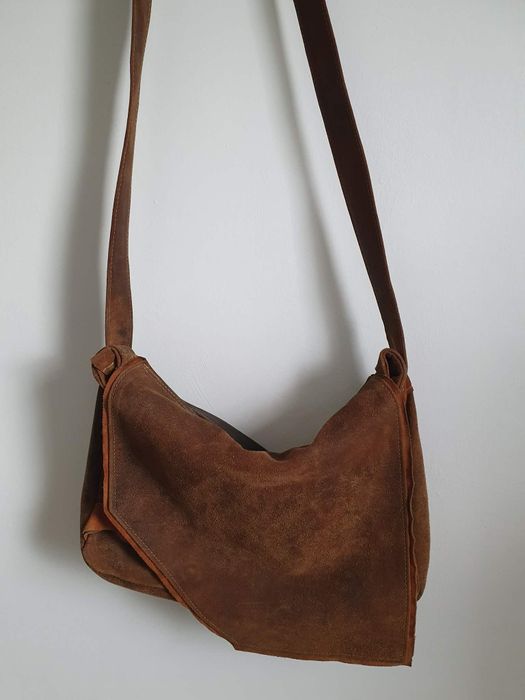 Listonoszka zamszowa brązowa