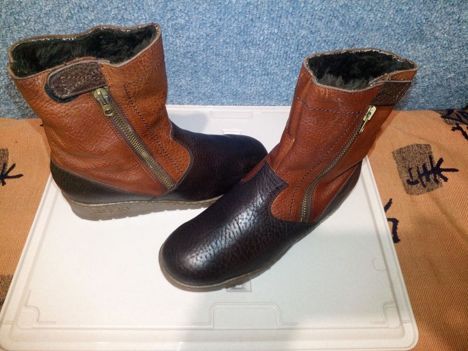 Зима,мороз!39 р.Нат.кожа!Зимние, тёплые, натурал.!39 размер 25,5см с