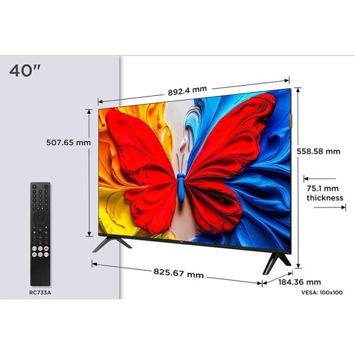 Телевізор TCL 40V5C Qled Full HD у наявності‼️