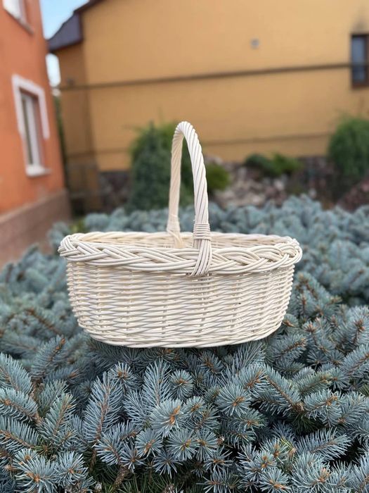 Кошик "Хінська" 1 шт. 31x27x14 см міцний плетений з натуральної лози