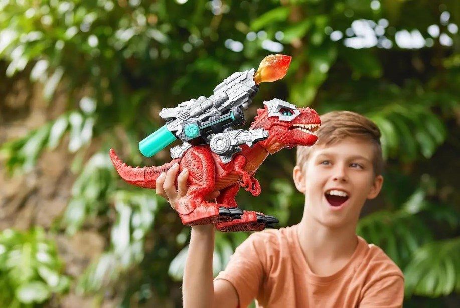Большой динозавр T-Rex с боевым оружием, Robo Alive Dino Wars Mega-Rex