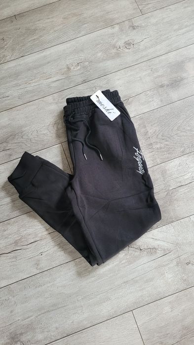 Moski dresowe spodnie czarne ocieplane XXL/3XL