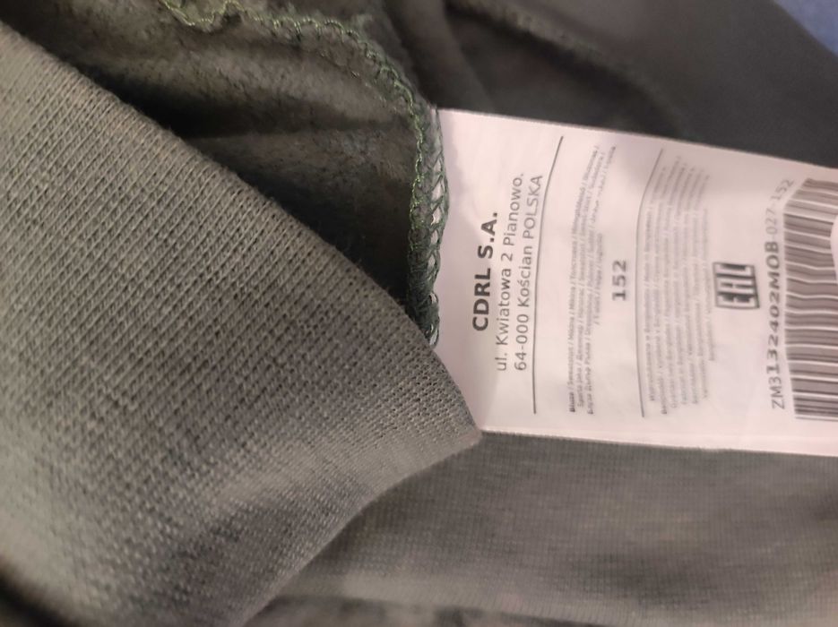 Bluza rozpinana khaki, kaptur Coccodrillo, Chłopiec 152