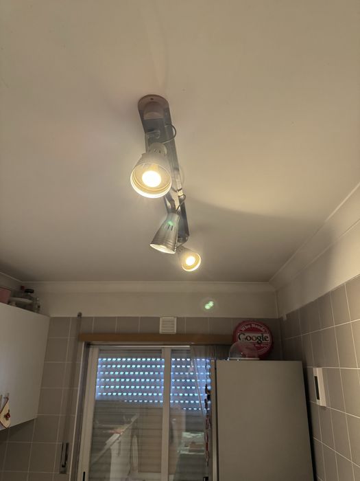 Candeeiro de Teto IKEA KRÄMARE (3 Focos) - Cinzento/Prateado