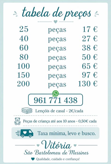 Engomadorias/ serviços