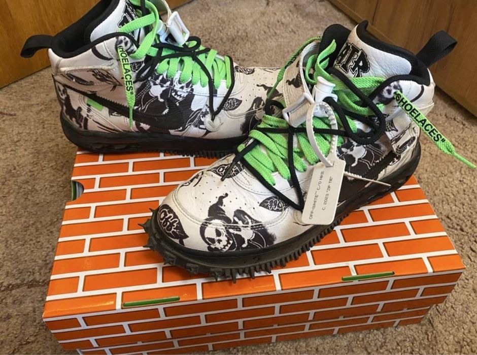 Кросівки Nike x Off-White Air Force 1 Mid чорнобілі МОЖЛИВИЙ торг