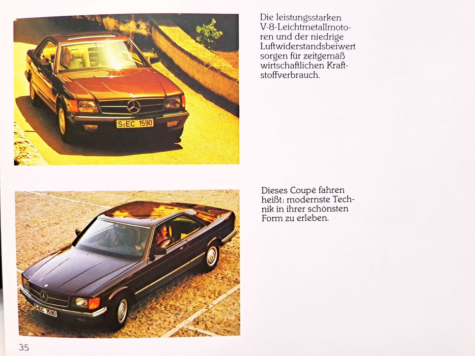 Mercedes 1985 Programm - S123 T-Reihe W201 W124 W126/C126 R107 G (Gelande) - prospekt program produkcyjny 44 strony ! Przesyłka GRATIS !