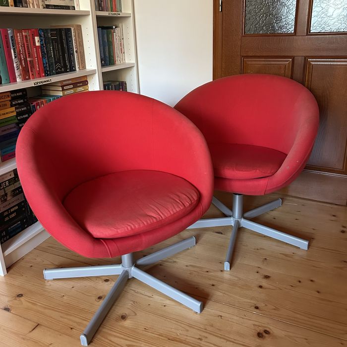 Czerwone fotele 2 za 100zł